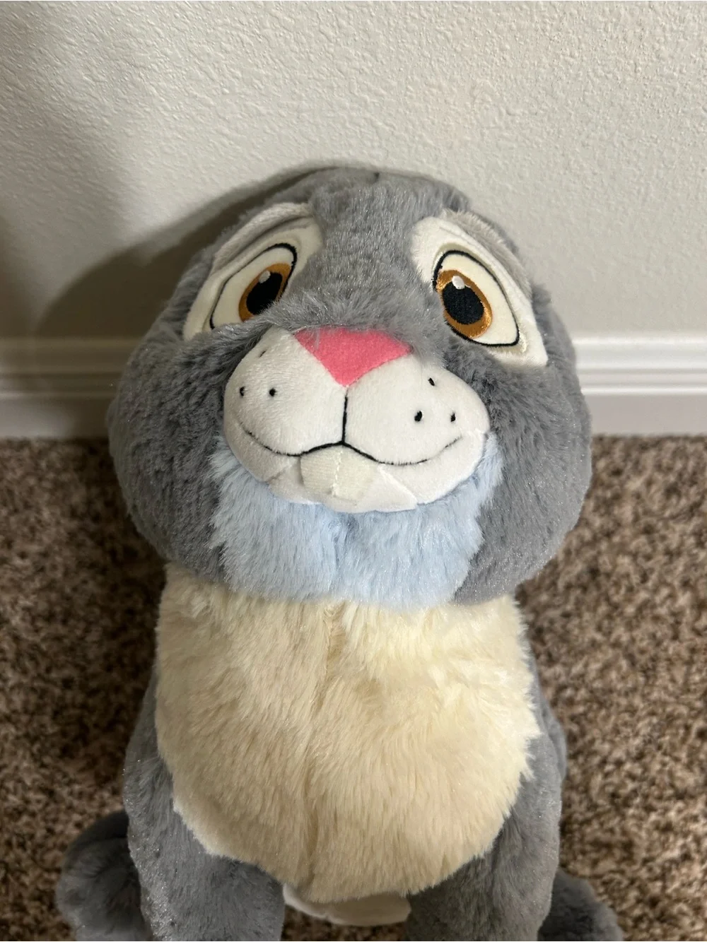 Gray Bunny Plush Toy - Kids Stuffed Animal Disney kohls - 12”